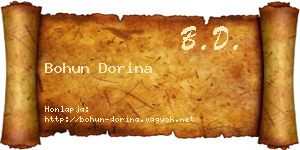 Bohun Dorina névjegykártya